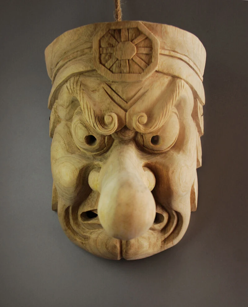 23*15*18 см японская маска Noh Tengu ручной работы из дерева