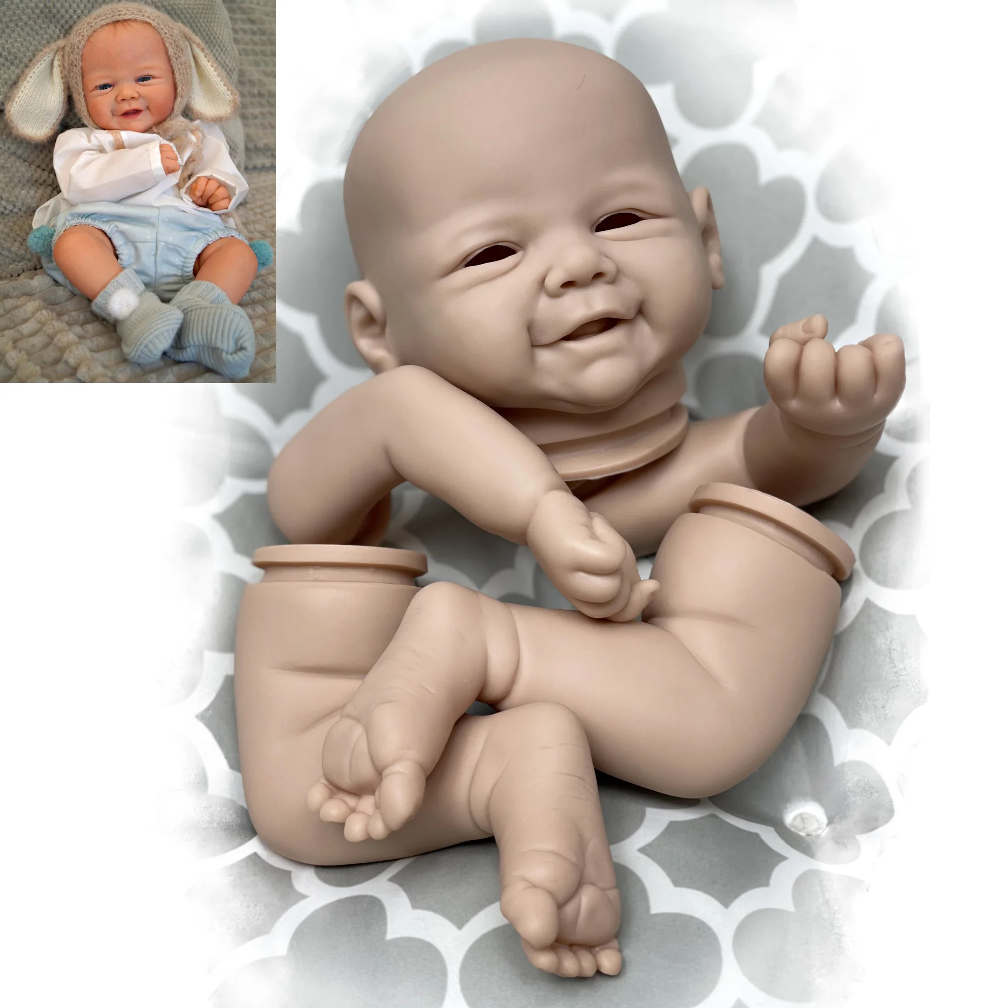 Цена 18 дюймовый комплект для новорожденных, Реалистичная окрашенная/Неокрашенная кукла-смайлик «сделай сам», набор для новорожденных Pаспродажа 18 дюймовый комплект для новорожденных, Реалистичная окрашенная/Неокрашенная кукла-смайлик «сделай сам», набор для новорожденных