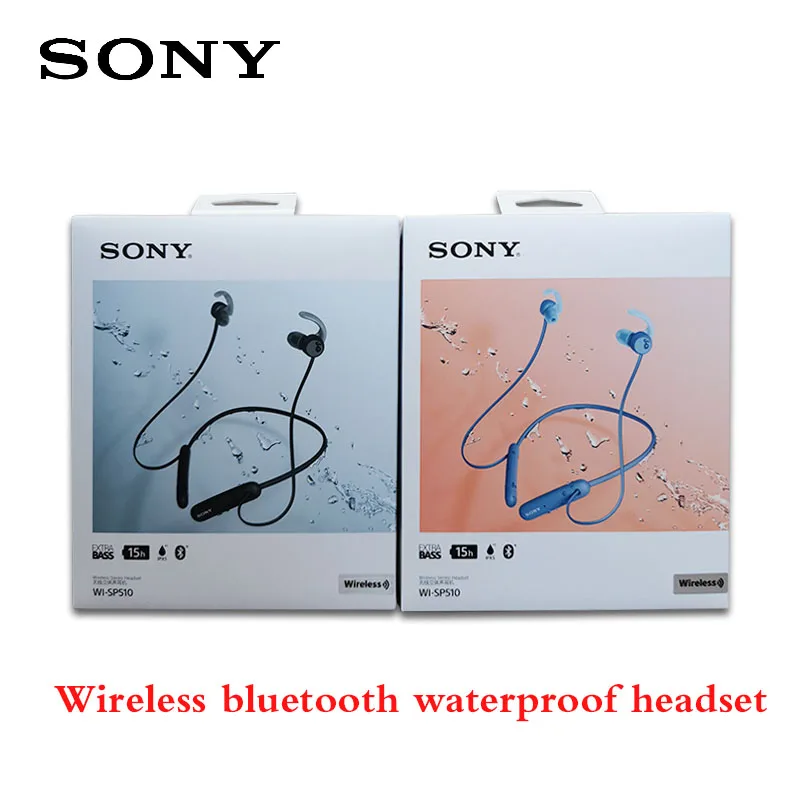 

Sony WI-SP510 Wireless Bluetooth 5.0 Headset Hanging Neck Binaural Sports Running IPX5 Waterproof for Huawei Apple Android