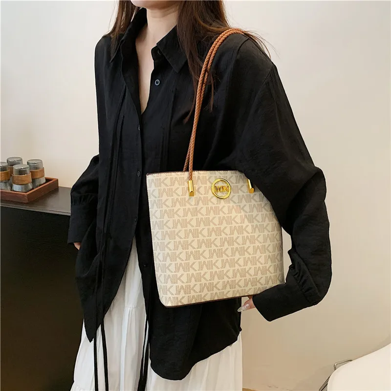 Дизайнерская Женская сумка-мешок IMJK Классическая Дамская сумочка на плечо для