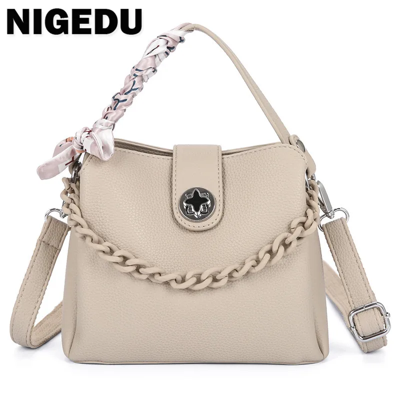 

Brand Women Bucket Shoulder Bags small High Quality PU Leather Designer Ladies Chain Crossbody bags female Handbags bolsas black
