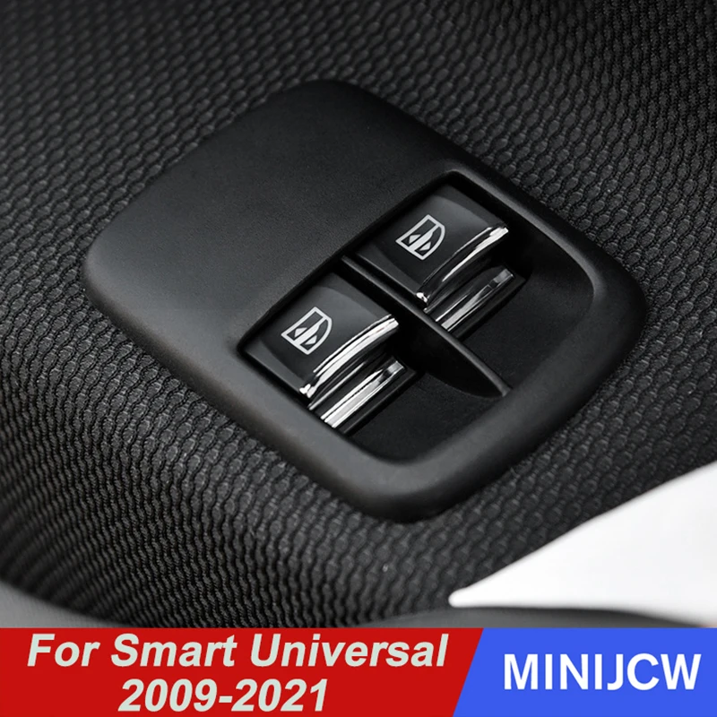 

3 шт. кнопки переключателя для автомобильных дверей и окон, крышка для внутренней отделки корпуса для Benz Smart Fortwo Forfour 451 453, аксессуары