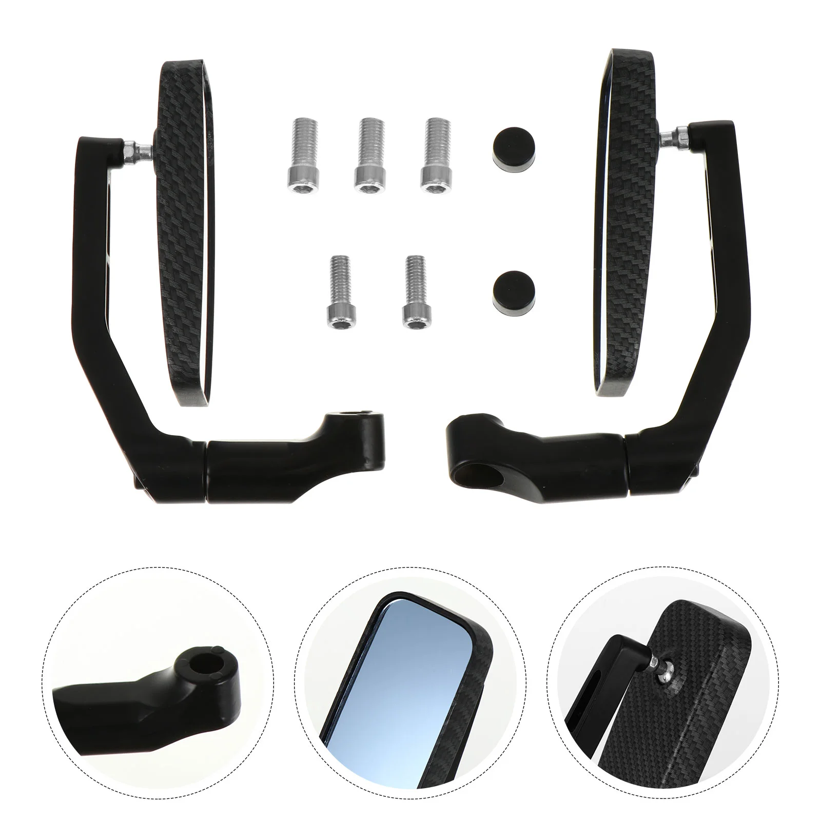 

2 Pcs Mirror Professional Durable Prime Premium Aluminum Retroreflector for Scooter