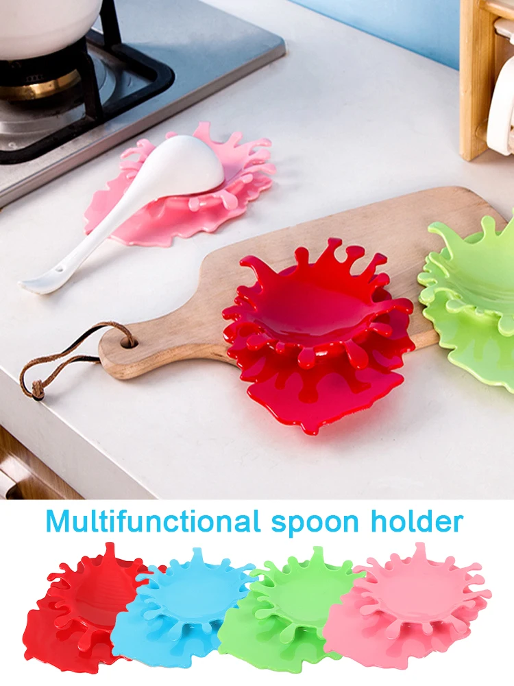 

Multi-Functional Spoon Rack Spatula Rack Creative Overturned Ketchup-Shaped Coaster Japanese-Style Home Hygiene Colorful Holder