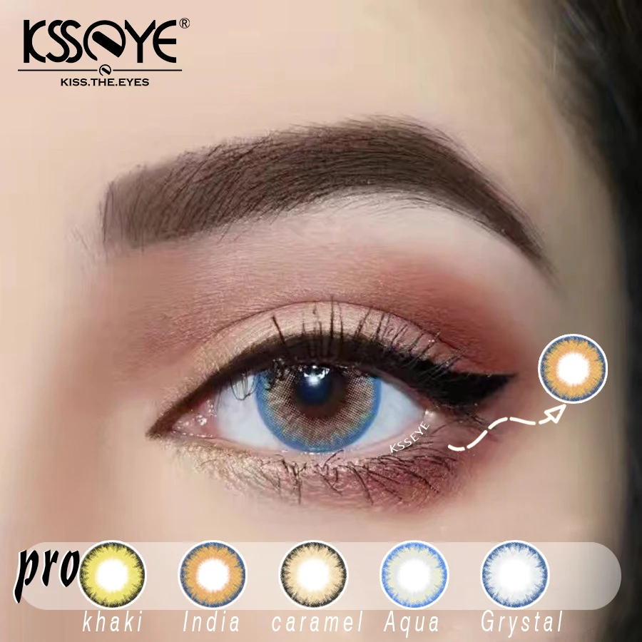 

KSSEYE Pro India Blue мягкая цветная Крышка для контактных линз глубокие глаза красивый макияж для школьников Свадебные маскарадные