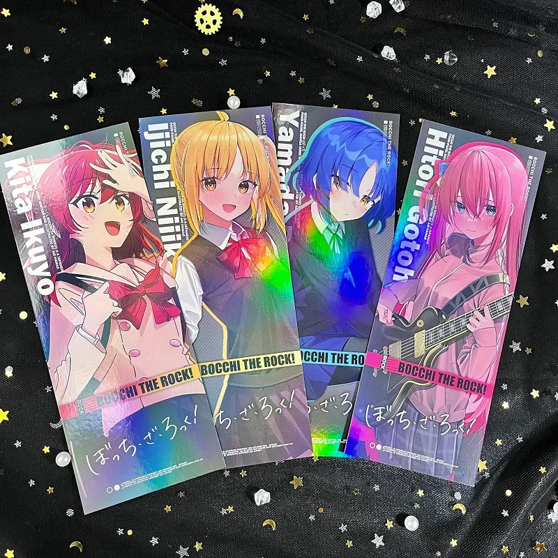 

1PCS BOCCHI THE ROCK! Bookmark Anime Yamada Ryo Gotoh Hitori Kita Ikuyo Ijichi Nijika Creative New Stationery Laser Tickets Toys