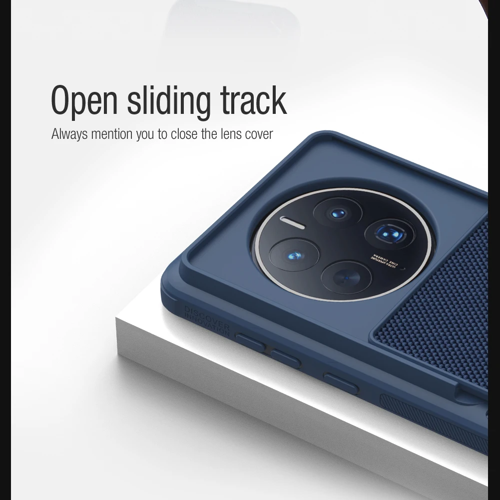 Nillkin Textured S Case for Huawei Mate 50 Pro, TPU+PC Upgraded Camera Semi-automatic Sliding Cover Design Back Cover