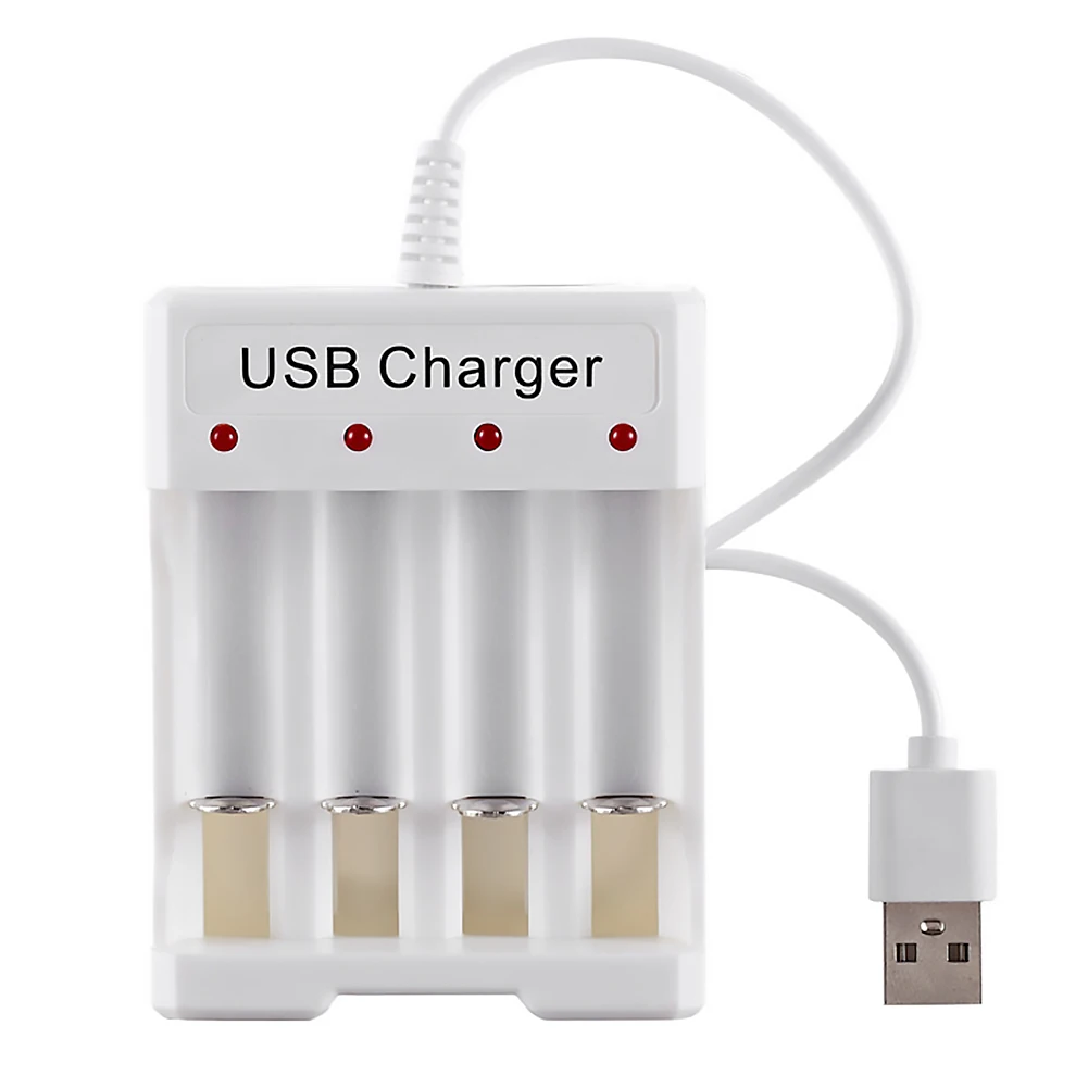 

4 Slots USB DC Smart Battery Charger Nickel Hydrogen AA AAA Independent Battery Charger Rechargeable Station