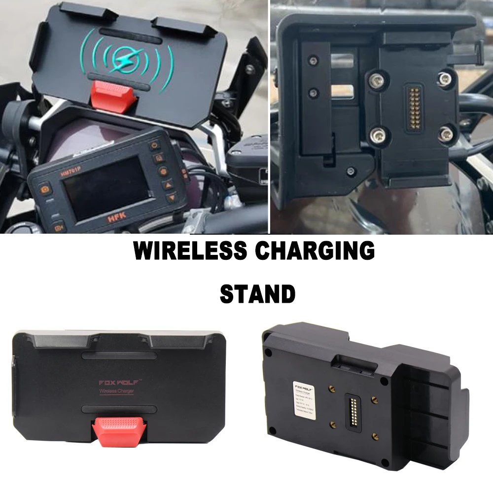 Для BMW R1200GS LC ADV Adventure F900R 1200GSA 2013-2019 Беспроводная зарядка USB-телефона Навигационный