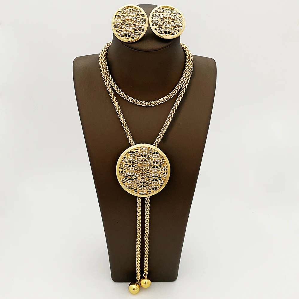 

Alloy Gold And Sliver Plated Jewelry Sets Classic Styles Exquisite Design Fashion Women Party Dating Gift