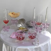 Бокалы и подсвечники с бантиками #4