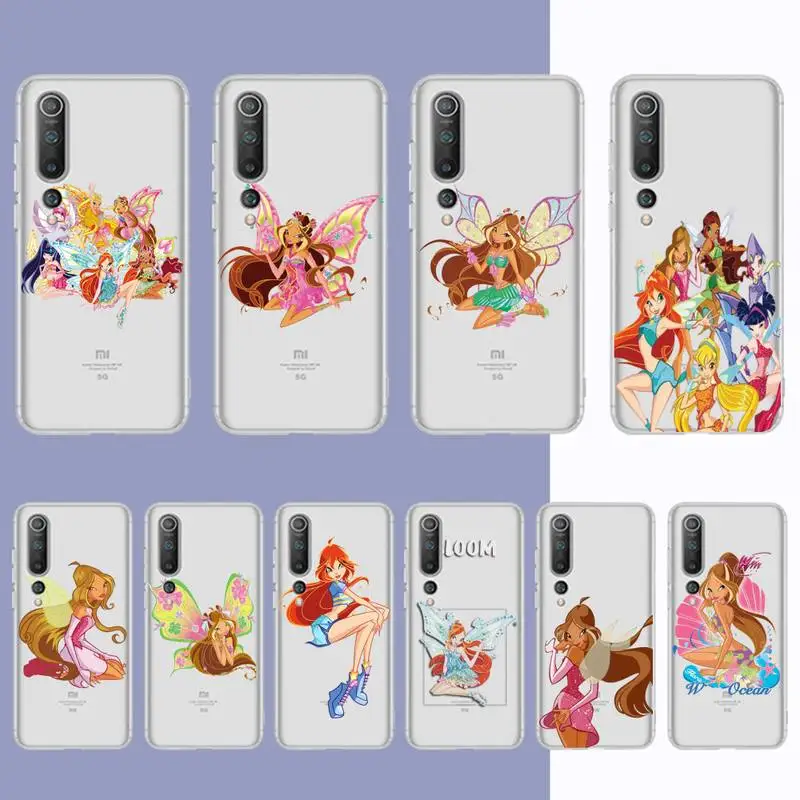 

BANDAI Girl W-Winx Clubs Phone Case for Samsung A51 A52 A71 A12 for Redmi 7 9 9A for Huawei Honor8X 10i Clear Case
