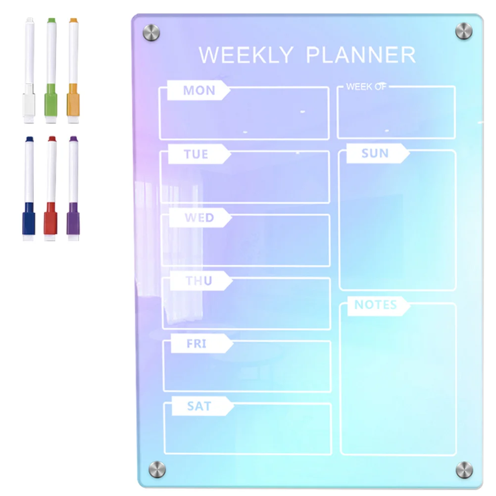 

Magnetic Sticker White Board Pen Acrylic Colored Refrigerator Calendar Dry Erase