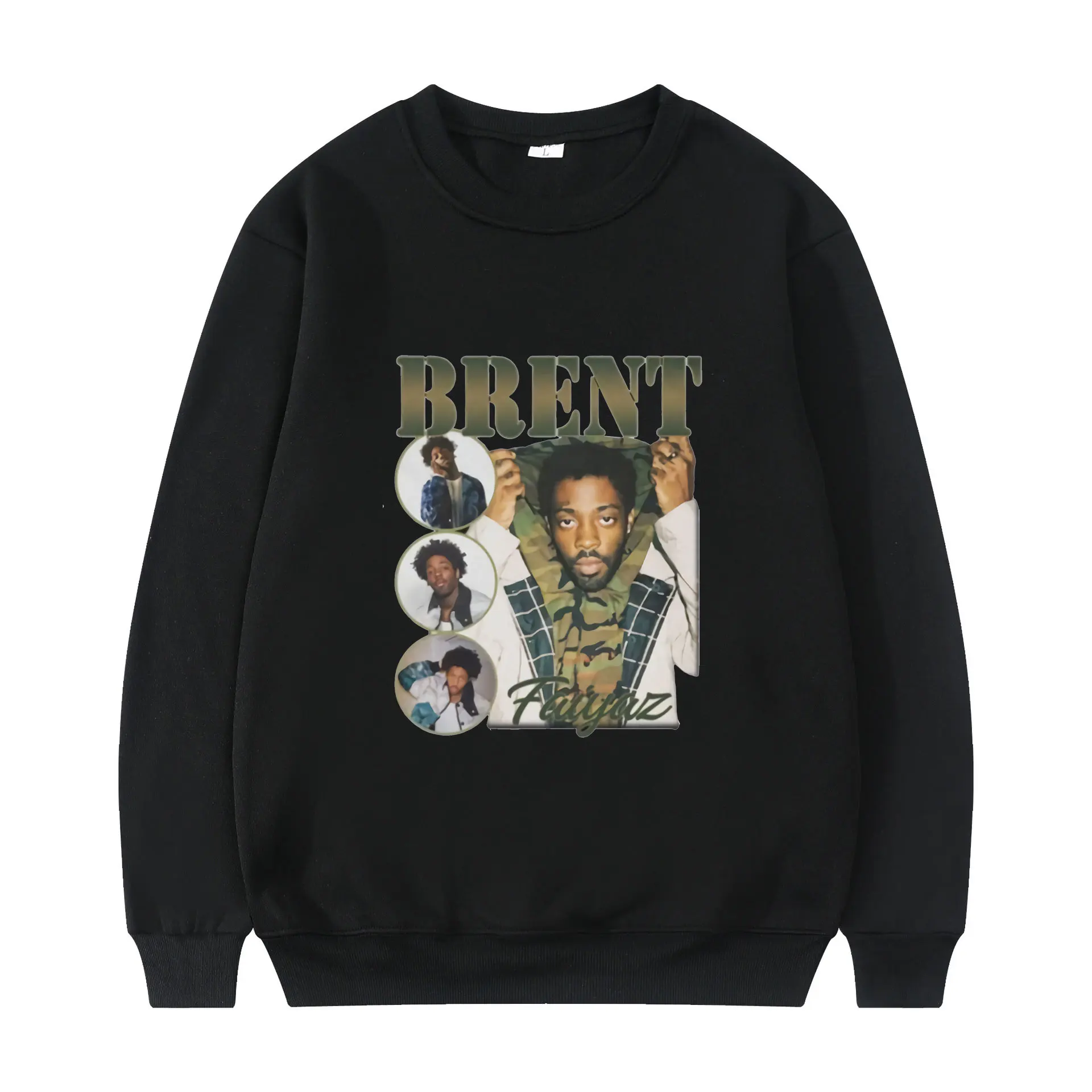 

Brent Faiyaz Harajuku Unique Fashion Print Winter Long Sleeves Thick Loose Casual Sports Simple Man Sweatshirt High Street Style