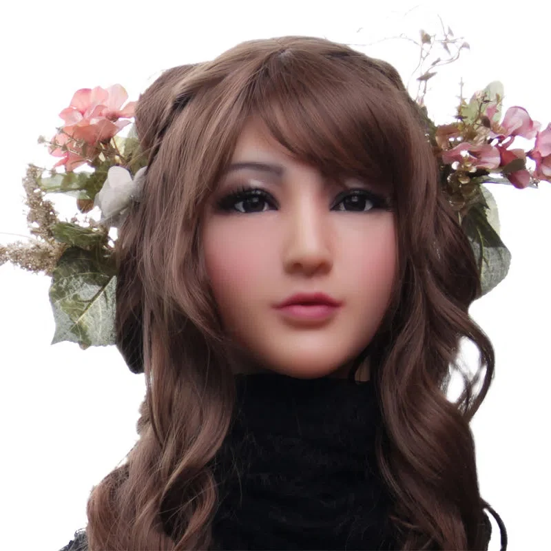 Xg Trans Mask Crossdress Mask Full Head Realistic Silicone headgear Young COS ...