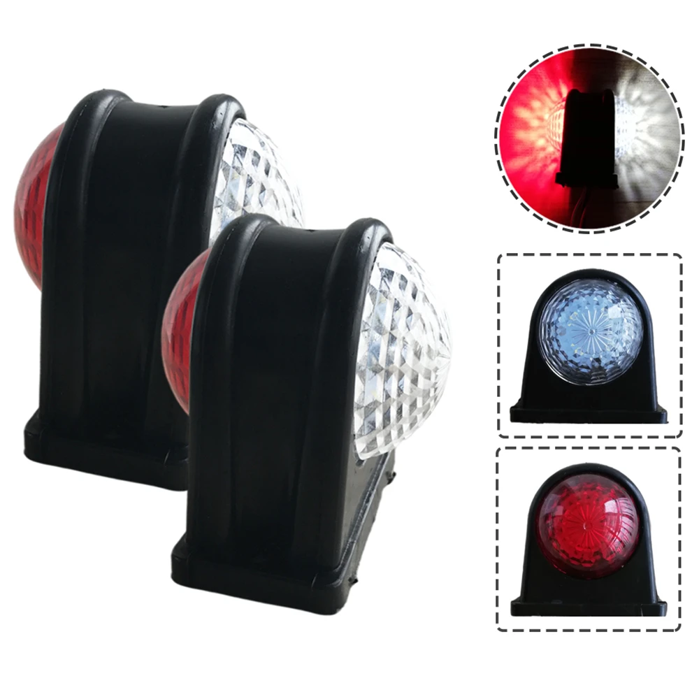 

2Pcs Truck Clearance Lights 12V 24V LED Position Light Trailer Rear Lights Side Marker Red White