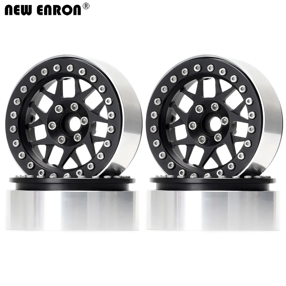

NEW ENRON 2.2“ Alloy 65*52*25 Beadlock Wheels Hub Rim 4Pcs for RC Car Crawler 1/10 Axial RR10 90053 AX10 Wraith 90056 90048 YETI