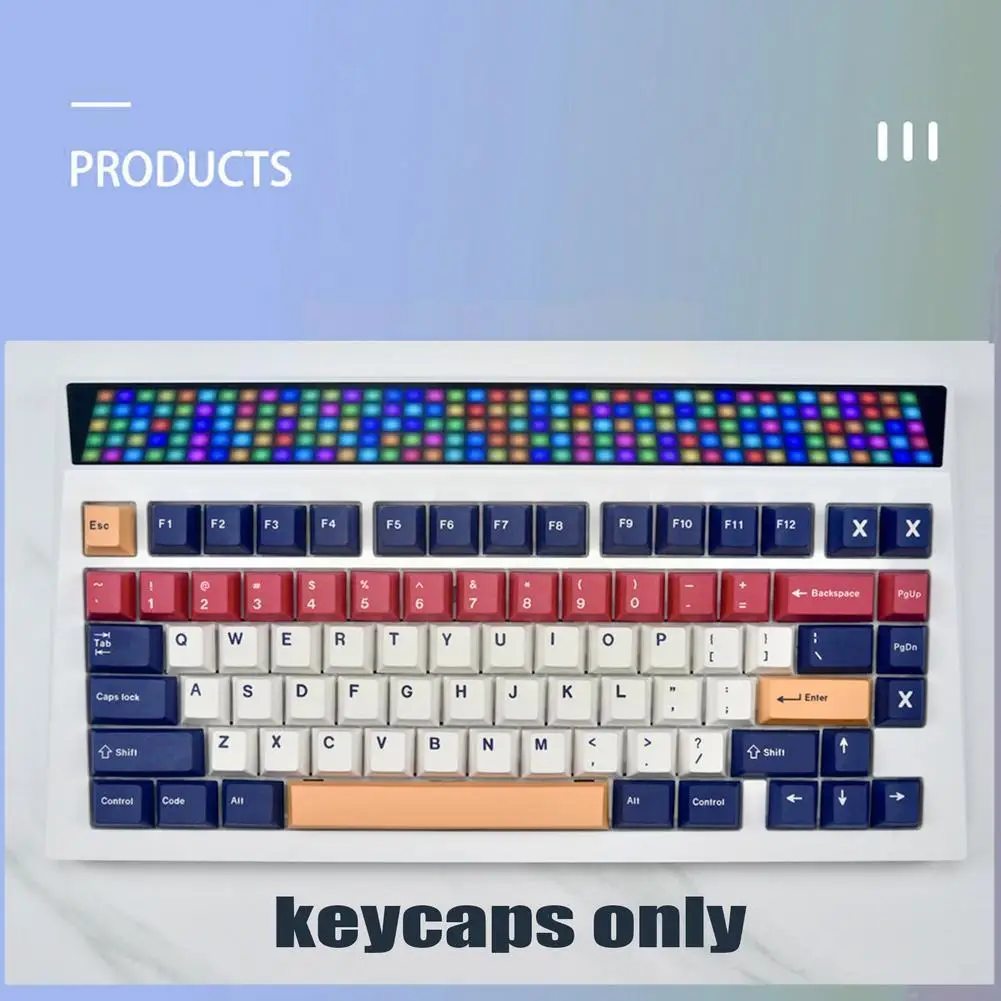 

Колпачки для клавиш Double Shot Profile Gmk Apollo/denim Ansi Iso Pbt макет колпачков для механической игровой клавиатуры Gmmk Pro A7u7