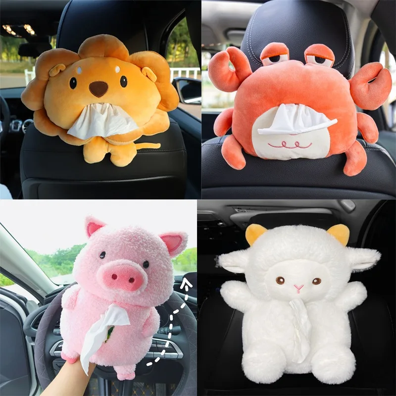 

Мультяшный креативный автомобильный органайзер для салфеток, чехол для салфеток, бумажный держатель для заднего сиденья автомобиля, корги,...