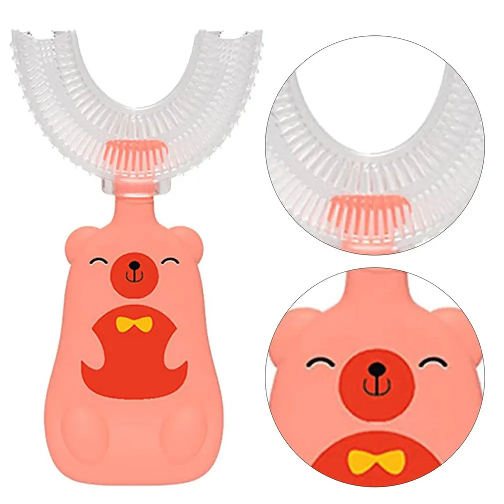 

Children's Toothbrush Newborns U-shaped Child Toothbrush Teethers Soft Silicone Newborn Brush Kids Teeth Oral Care Cleaning