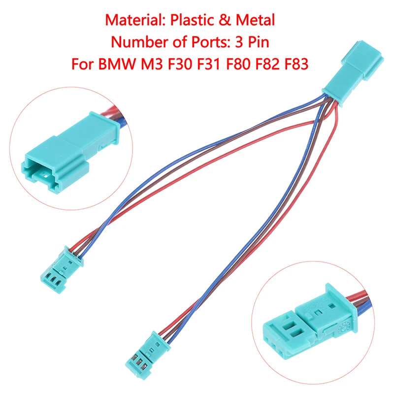

3 Pin Y Cable Connector AC/Radio Adapter For BMW F30 F31 F80 M3 Car Accessories