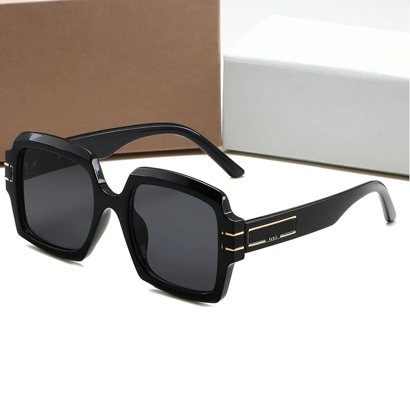 

2023 New Chic Women's Sunglasses Brand Luxury Designer Metal Decoration Fashion Simple Classic Sun Protection Unique Sunglasses
