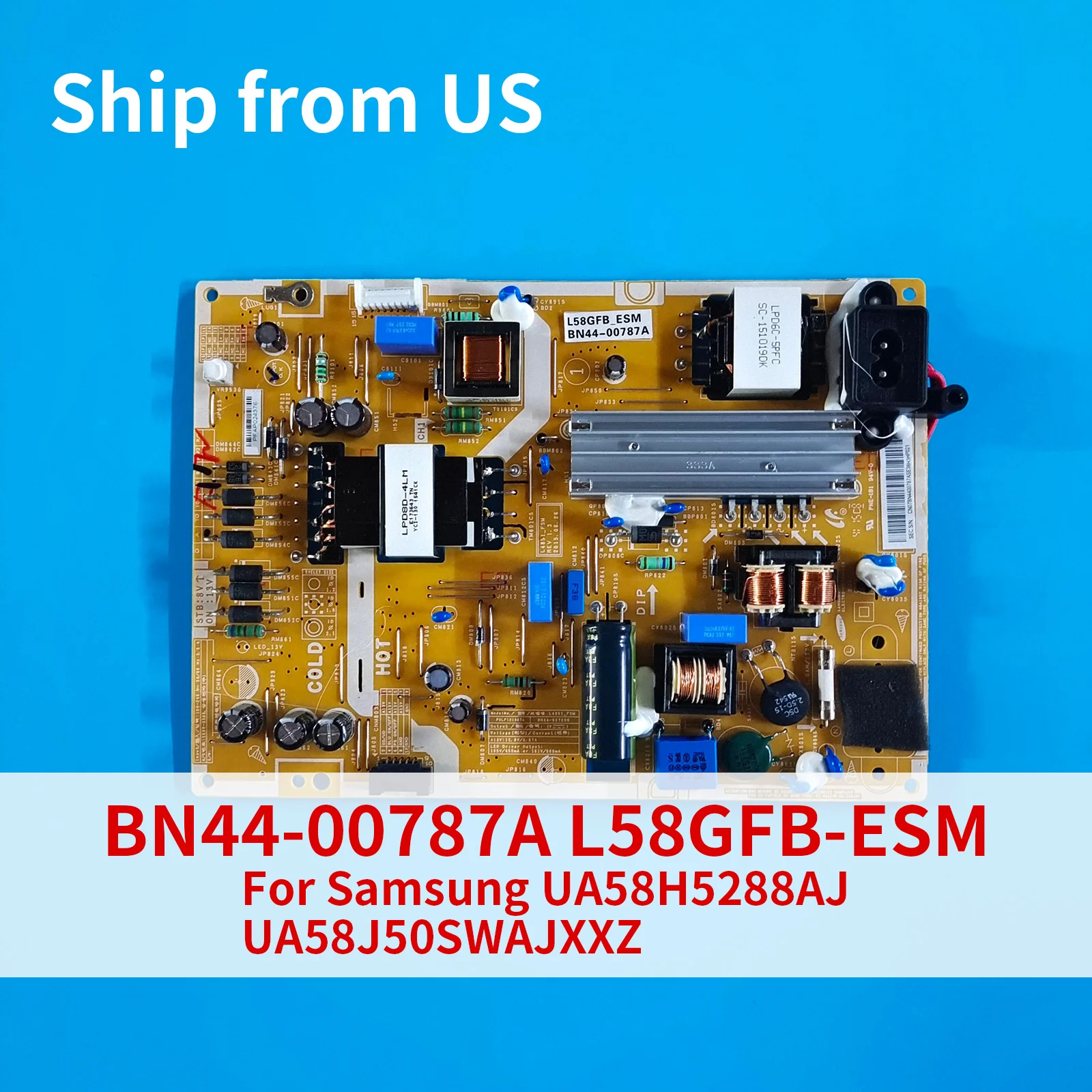 

New alternative power board BN44-00787A L58GFB-ESM BN44-00787C for Samsung UA58J50SWAJXXZ UA58H5288AJ Maintenance Accessories