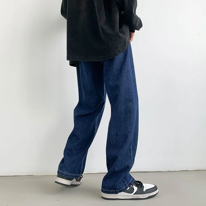 Blue Baggy Jeans Men Fashion Retro Casual Straight Jeans Japanese Men Streetwear Hip Hop Loose Denim Pants Mens Trousers S-2XL