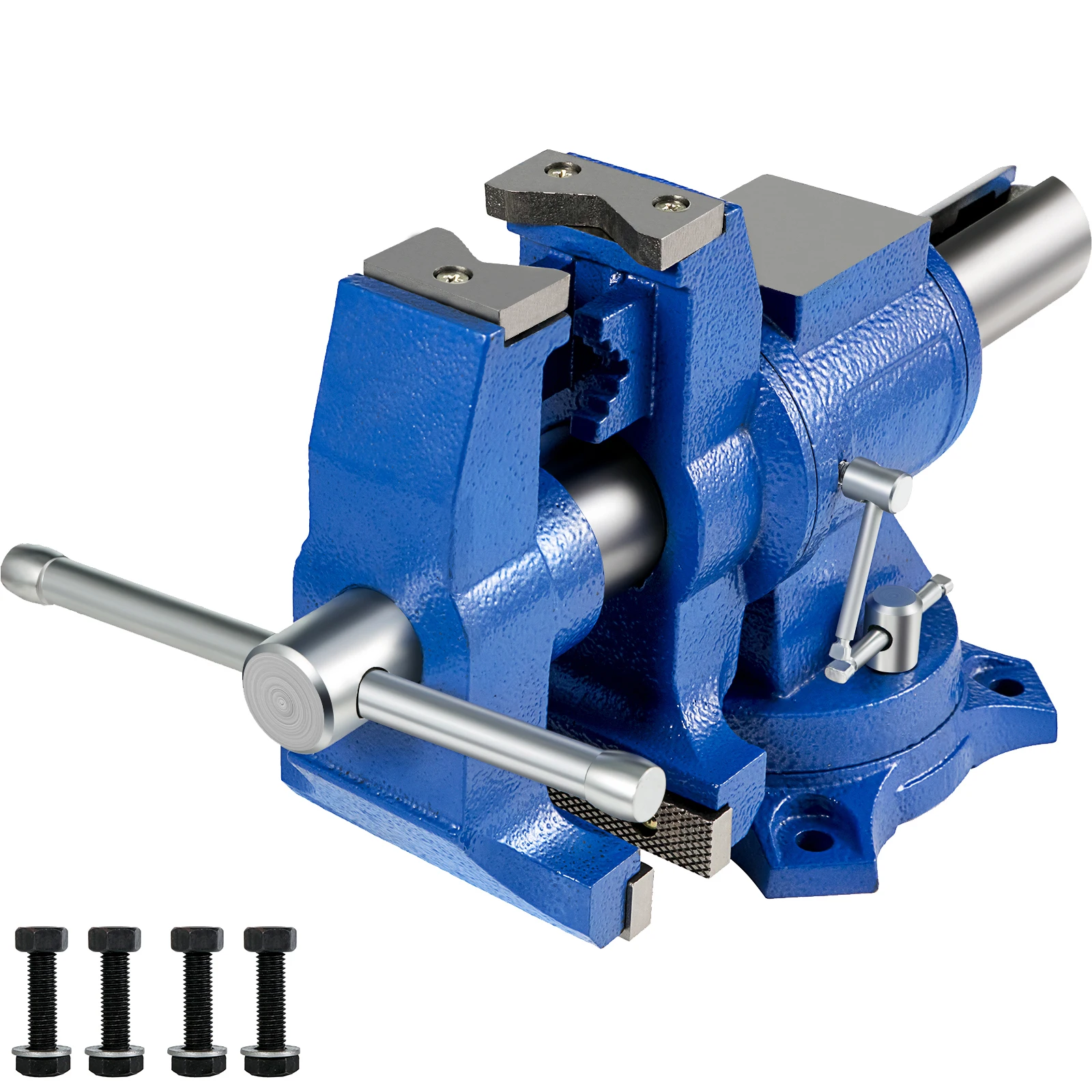 

VEVOR Multipurpose Bench Vise 4in 5in Heavy Duty Ductile Cast Iron With 360° Swivel Base and Head for Clamping Fixing Grinding