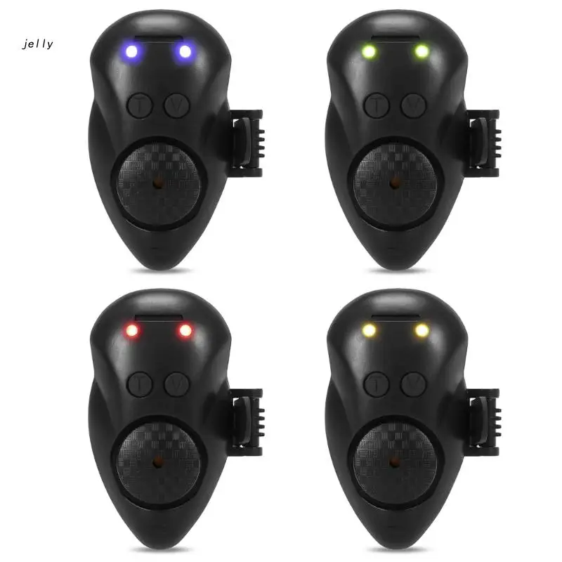 

448C Fishing Bite Alarm,Fishing Bite Alert Sound Alarm Fishing Bite Indicators with LED Lights for Carp Fishing Outdoor