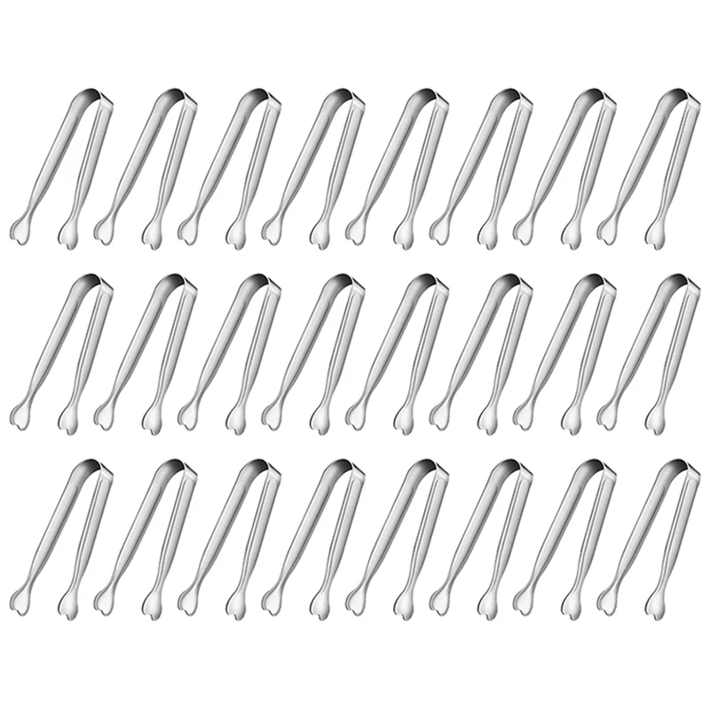 

LUDA Mini Serving Tongs, 24-Pack Stainless Steel Sugar Tongs, 4.3Inch Ice Tongs Kitchen Tongs Appetizers Tongs For Coffee Bar