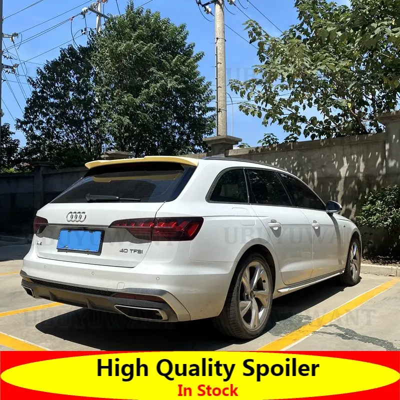 

Спойлер для Audi A4 B9 Avant allroad 17-22 RS4, высококачественный спойлер на заднюю крышу, глянцевый черный спойлер из углеродного волокна