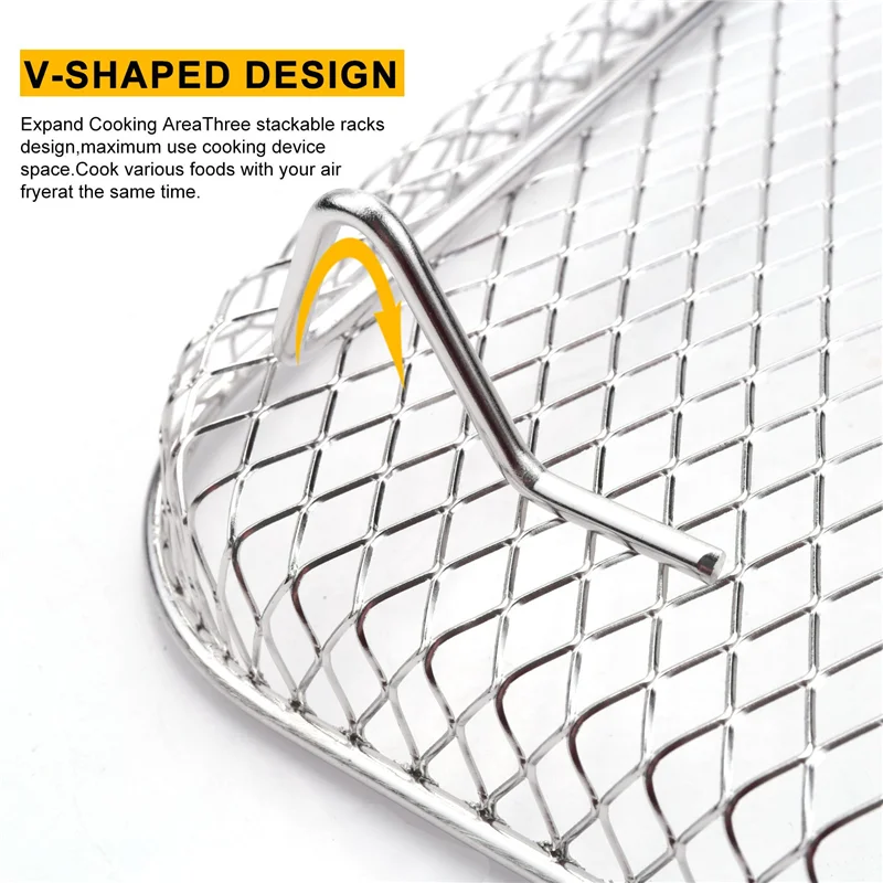 8-дюймовая стойка для фритюрницы квадратные три Штабелируемых стойки