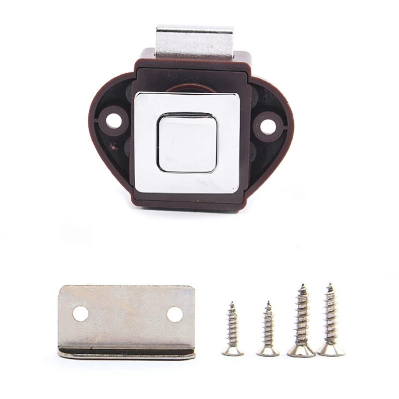

20mm Durable Keyless Push Button Lock Cupboard Button Lock Drawer Cabinet Door Push to Close for LATCH fit for Wardrobe