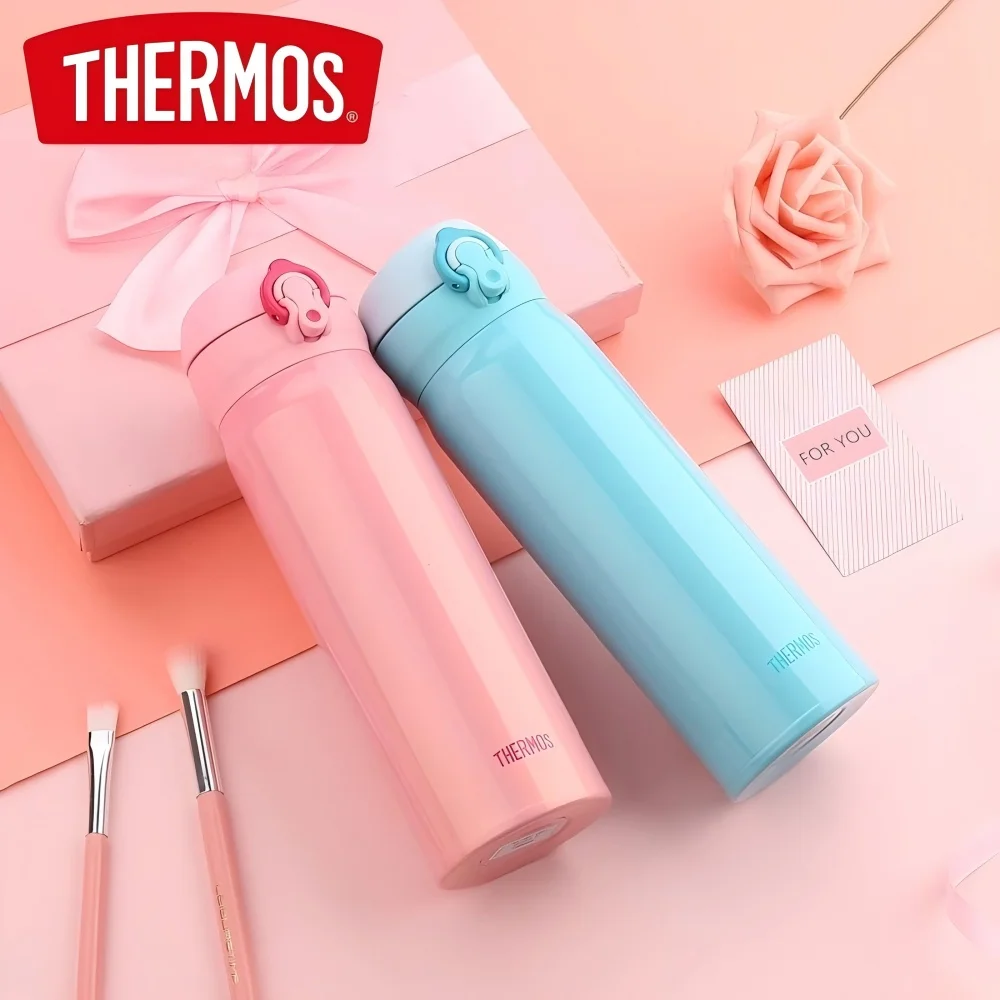 Фото Термокружка из нержавеющей стали THERMOS 350 мл/500 мл, бутылка для горячей и холодной воды 6 часов, герметичный кофе для офиса, путешествий на открытом воздухе №5