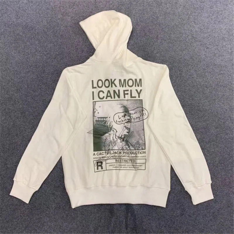 

Travis Scott Look Mom I Can Fly Hoodie Kustom Wanita Pria 1:1 Kualitas Tinggi Hip-Hop Pullover