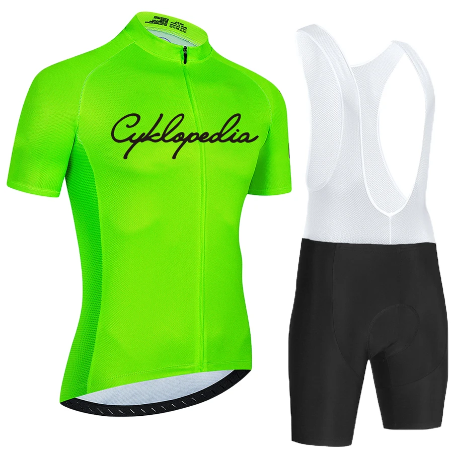 

CYKLOPEDIA Team Cycling Jersey 19D Bib Set Bike Clothing Ropa Ciclism Bicycle Wear Clothes Mens Short Maillot Culotte Ciclismo
