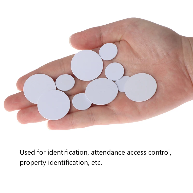 

5pcs 125Khz RFID Tags T5577 18/25/30mm Writable Stickers Proximity Cards Rewritable Glue Adhesive Label For RFID Copier