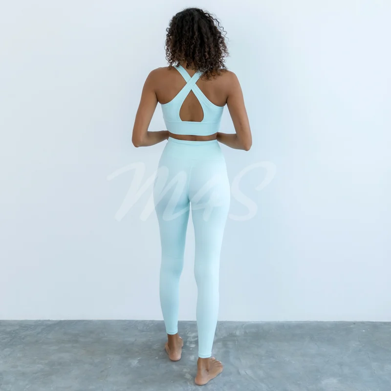 Ensemble Female Yoga Set Women Lulu Outfits Fitness 2 Pieces Workout Clothing Tracksuit Pockets Nude Leggings Gym Set Sportswear