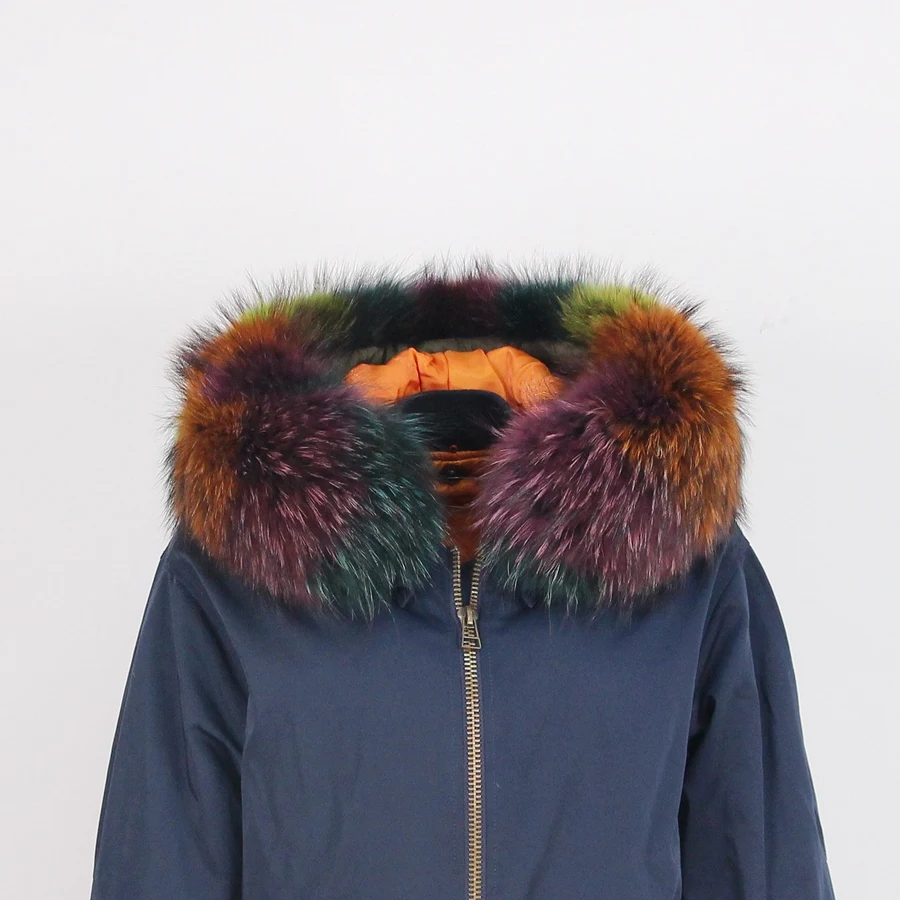 Ladies Real Fox Fur Collar Winter Real Raccoon Fur Collar Natural Fur Warm For Parka New Fashion Furry Muffler With Clip Loops