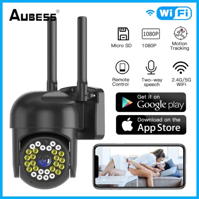 

IP-камера Aubess, 2 МП, Wi-Fi, 2 светодиода, ночное видение, HD 1080P