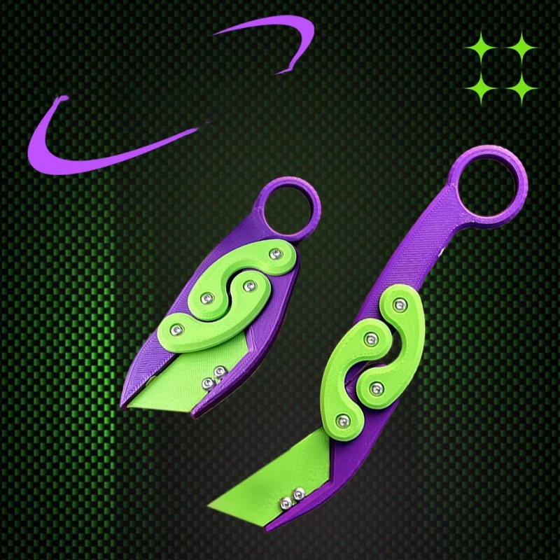 

3D Printing Plastic Folding Claw Blade Knife Decompression Toys Training Prop Parent-child Game Birthday Gifts