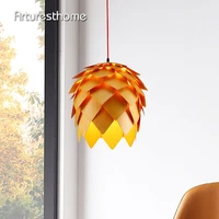 arturesthome wooden pendant light pine cone pendant lights handmade hanging wood pendant lamps home decor light fixtures e27