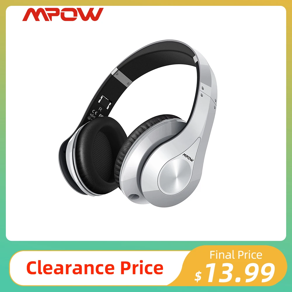 

Беспроводные наушники Mpow 059, Bluetooth-гарнитура со встроенным микрофоном, мягкие наушники, стереозвук для онлайн-класса, дома, офиса, ПК