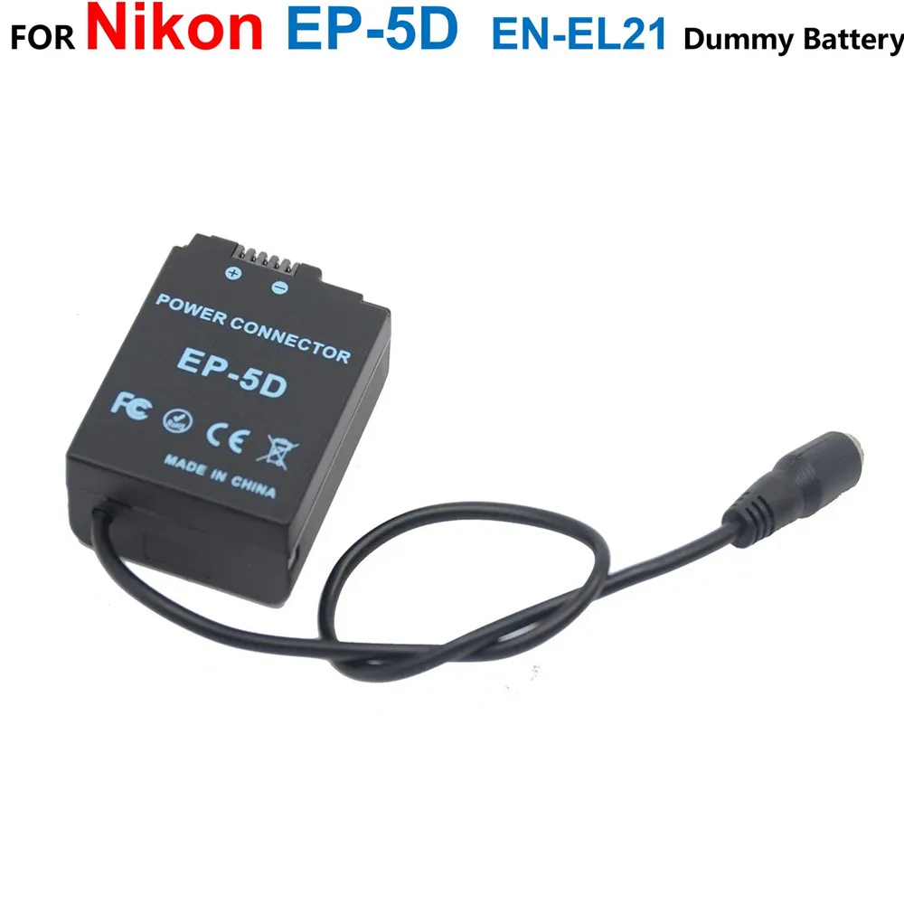 

EP-5D EP5D EP 5D DC Coupler EN-EL21 EN EL21 ENEL21 Fake Battery Fit Power Adapter Charger Supply For Nikon 1 V2 1V2 Cameras