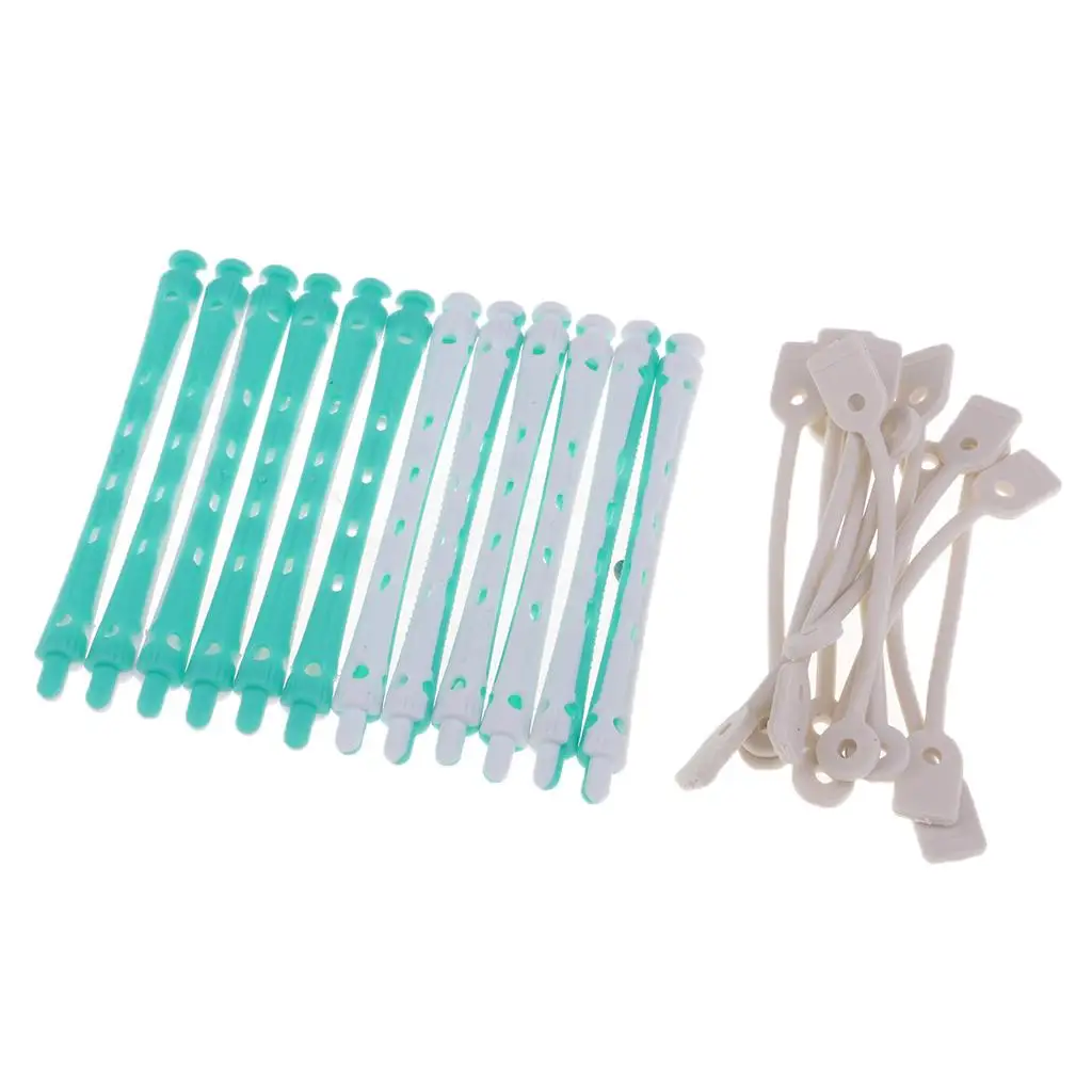 

12Pcs/Set Hair Clips Hairstying Perm Rod bars Curler Hairdressing Tool Set