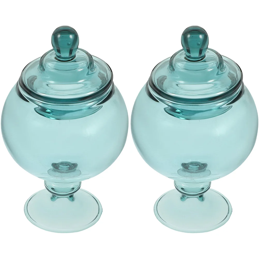 

2 шт., миниатюрная стеклянная банка для конфет