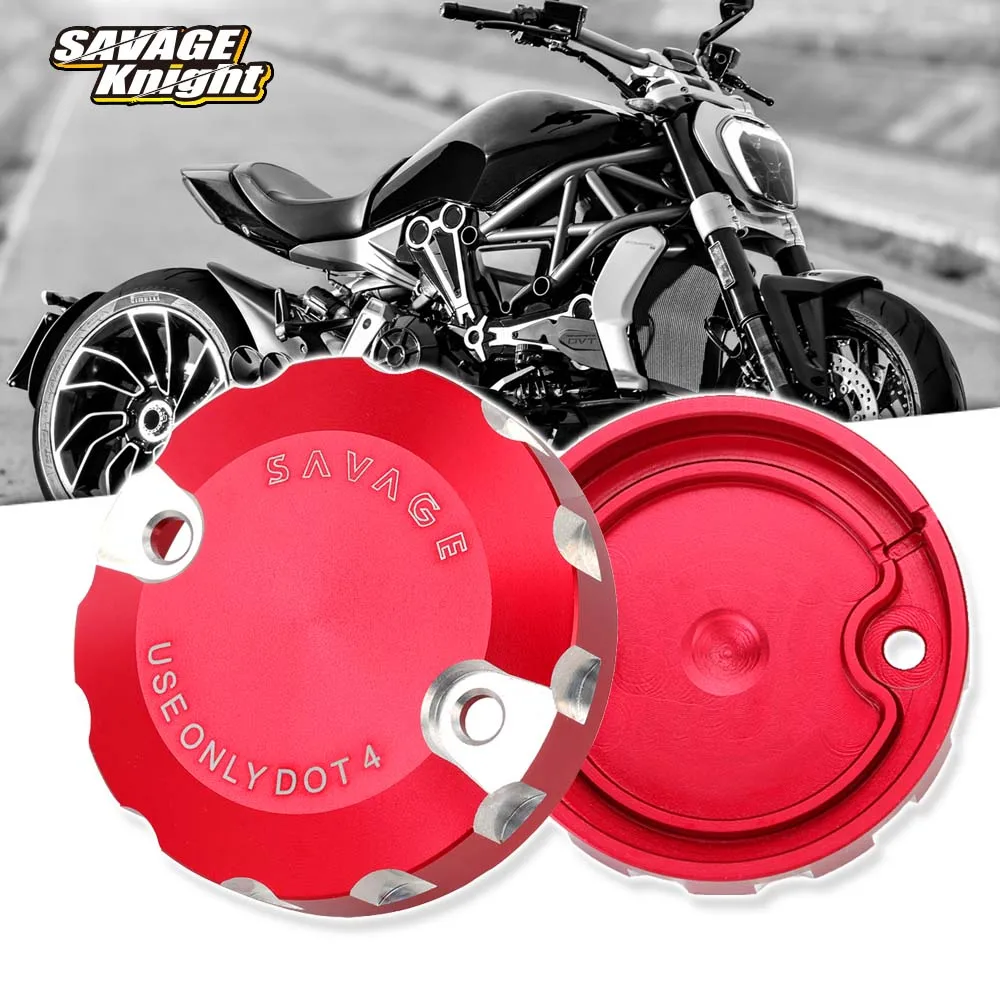 

For Ducati X Diavel S XDiavel 2016-2021 Rear Brake Reservoir Cover Motorcycle Accessories CNC Fluid Cylinder Oil Pump Cap Red