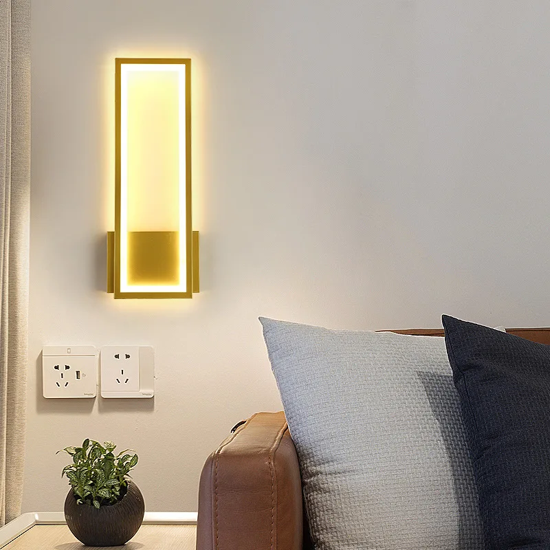 

FPHLUX Wall Lamp Bedroom Bedside Lamp Modern Minimalist Staircase Lamp 2023 New Light Luxury Living Room Background Wall Lamp