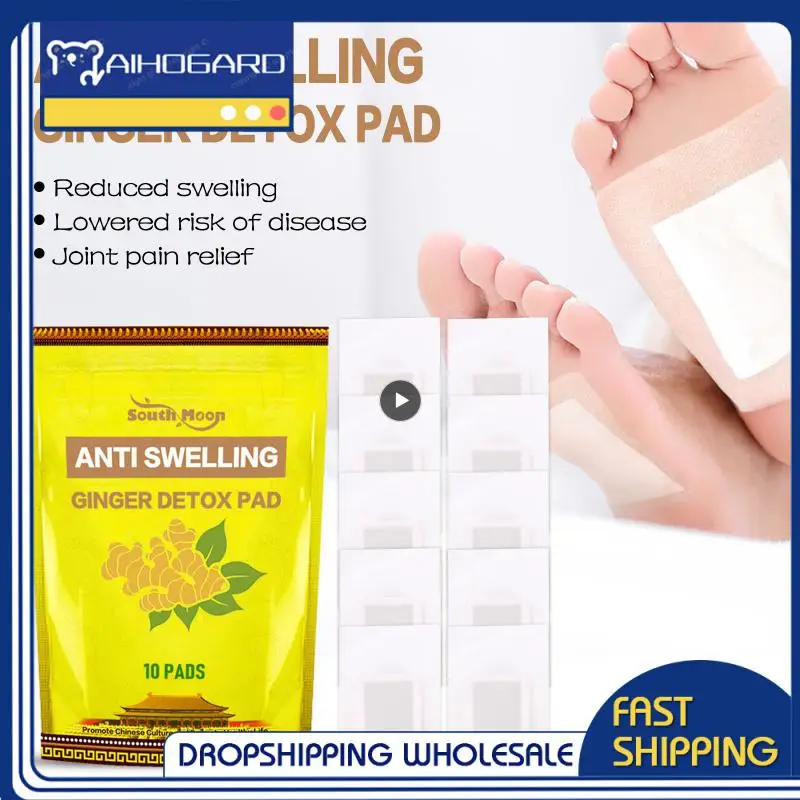

Ginger Wormwood Foot Patch Anti-Swelling Detox Pads Relief Stress Pain Revitalizing Improve Sleep Adhesive Sticker Plaster